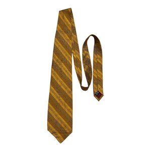 Fratelli Moda Geometric Striped Shimmery Silk Tie – Made in Italy – 1990s